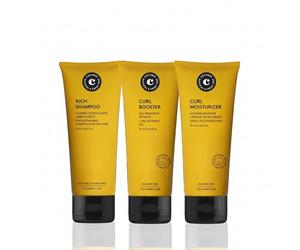 COCUNAT - Pack Mini Curl Booster + Curl Leave-In Moisturizer + Shampooing Rich - Définition des Boucles - Anti-Frisottis - Format Voyage - 75 ml