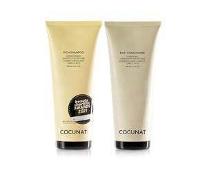 COCUNAT - Pack Rich pour Cheveux Secs - Shampooing et Après-Shampooing Naturels - Cheveux Abîmés ou Colorés - Hydrate, Nourrit et Restructure - Sans Sulfate ni Silicone - Convient à la Méthode Curly.