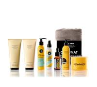 COCUNAT - Routine Boucles Définies - Shampooing, Après-shampoing, Sérum, Spray, Leave-in, Booster, Masque - Hydratation, Définition et Anti-Frisottis - Avec Turban Inclus