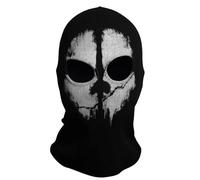 COD - Cagoule MW2 - Masque fantôme avec crâne - Masque complet de ski tricoté coupe-vent cache-cou pour vélo, skateboard, moto, snowboard, sports de plein air, Noir 07, Taille Unique