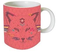 CODAMEX Mug Renard - En céramique - Rose - H. 9.5 cm - D. 8 cm