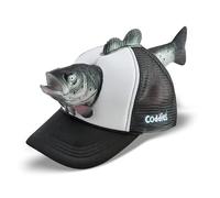 Coddies Bass Fish Hat - Drôle de Chapeau de Pêche Original, Cadeau de Noël Idéal pour les Pêcheurs, les Papas et les Amateurs de Poissons, M