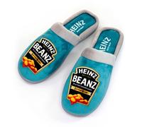 Coddies Heinz Beanz Sliders - Pantoufles en mousse à mémoire de forme en peluche - Sliders d'intérieur fantaisie amusants pour hommes, femmes et adolescents - Chaussures confortables en cinq tailles