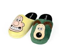 Coddies Wallace & Gromit Pantoufles - Cadeaux Wallace and Gromit - Chaussons fantaisie amusants en mousse à mémoire de forme confortables avec semelles rigides, Wallace Gromit, 11.5/13.5 UK