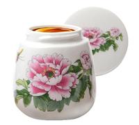 Coddled Egg Cups, 220ML Vintage Ceramic Holder Poacher with Lid, Elegant Egg Coddler for Breakfast Serving, Steamed Kitchen Home Cooking for Women Men, Gourmet Dessert Ramekin