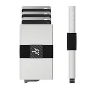 CODE 118 Portefeuille intelligent automatique de qualité supérieure, blocage RFID, portefeuille pop-up minimaliste en métal pour homme, aluminium 6061-T6, véritable fibre de carbone 3K, metallic