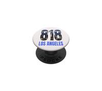 Code 818 Souvenirs de la Ville de Los Angeles, État de Californie, Panorama Urbain PopSockets PopGrip Adhésif