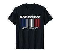 Code-barres Drapeau France Fabriqué en France Paris T-Shirt