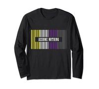 Code barres non binaire Assume Nothing Queer Pride Month Manche Longue