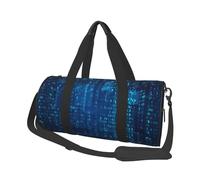 Code Binaire Bleu du Programmeur, Sac de Voyage de Grande capacité, Sac à Main Rond, Sac de Voyage de Sport, fourre-Tout, Sac de Fitness