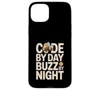 Code by Day Buzz by Night Programmateur Bee Humour Coque pour iPhone 15 Plus
