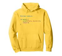 Code C Hello World - Design clair de syntaxe Sweat à Capuche