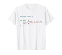 Code C Hello World - Design clair de syntaxe T-Shirt