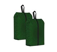 Code Circulaire Binaire du Programmeur， Lot de 2 Sacs à Chaussures de Voyage, Sacs de Rangement imperméables, Organisateur de Chaussures pour Les Voyages et la Maison