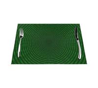 Code Circulaire Binaire du Programmeur,Lot de 6 Sets de Table lavables en PVC résistant à la Chaleur, 30 x 45 cm