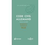Code civil allemand / Bürgerliches Gesetzbuch BGB - Traduction commentée