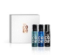 Code Coffret cadeau avec parfum corps chrome, acier et titane (120 ml chacun)