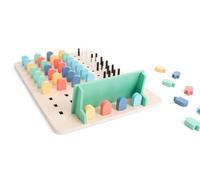 Code Cracker - Jeu de logique et de réflexion en Bois avec pins colorés - Défi Familial et éducatif pour Enfants