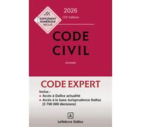 Code Dalloz Expert. Code civil 2026 23ème édition - Xavier Henry - Dalloz - Livre CD-ROM - Etude CD