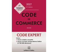 Code Dalloz Expert. Code de commerce 2027 122ème édition - Nicolas Rontchevsky - Dalloz - relié - Manuel