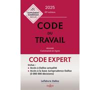 Code Dalloz expert travail 2025 89ème édition - Christophe Radé - Dalloz - Livre CD-ROM - Etude CD
