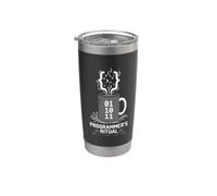 Code de carburant rituel du programmeur : répétition du café, informatique Gobelet isotherme en acier inoxydable double paroi