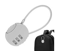 Code de code - Sécurité des bagages portables, verrouillage de conception ronde robuste | Construction de métaux légers, fonction de mot de passe à trois roues avancée, sacs de verrouillage robustes