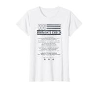 Code de l'armée américaine Airman's Creed Military Ethos Air Force T-Shirt, Femme, Blanc, XL