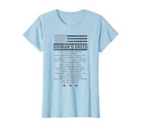 Code de l'armée américaine Airman's Creed Military Ethos Air Force T-Shirt, Femme, Bleu Céleste, XS