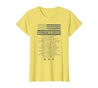 Code de l'armée américaine Airman's Creed Military Ethos Air Force T-Shirt, Femme, Citron, XXL
