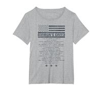 Code de l'armée américaine Airman's Creed Military Ethos Air Force T-Shirt, Femme Grandes Tailles, Gris Chiné, 6X