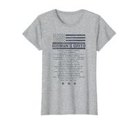 Code de l'armée américaine Airman's Creed Military Ethos Air Force T-Shirt, Femme, Gris Chiné, 3XL