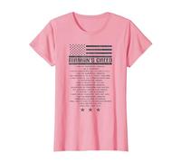 Code de l'armée américaine Airman's Creed Military Ethos Air Force T-Shirt, Femme, Rose, S