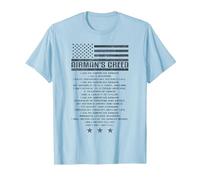 Code de l'armée américaine Airman's Creed Military Ethos Air Force T-Shirt, Homme, Bleu Céleste, S