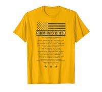 Code de l'armée américaine Airman's Creed Military Ethos Air Force T-Shirt, Homme, Doré Vif, M