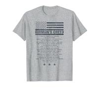 Code de l'armée américaine Airman's Creed Military Ethos Air Force T-Shirt, Homme, Gris Chiné, M