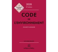 Code de l'environnement 2026, annoté & commenté 29 Ed. - Chantal Cans - Dalloz - relié - Etude