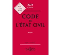 Code De L'état Civil Annoté - Edition 2021