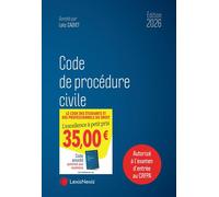 Code de procédure civile 2026 - Loïc Cadiet - LexisNexis - relié - Etude