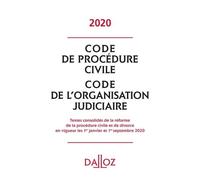 Code De Procédure Civile - Code De L'organisation Judiciaire - Edition 2020