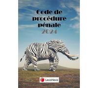 Code de procédure pénale 2024 - Jaquette Eléphant zèbre