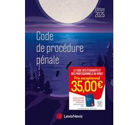 Code de procédure pénale 2025 - Jaquette Blue Lake
