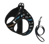 Code de Programmation du Programmeur,Harnais pour Animaux de Compagnie, Harnais réfléchissant réglable pour Chien,S