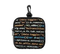 Code de Programmation du Programmeur,Pochette de Rangement carrée à Fermeture éclair, Porte-Monnaie en néoprène, Petit Portefeuille, Pochette à Monnaie, Porte-Monnaie