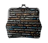 Code de Programmation du Programmeur,Porte-Monnaie en Cuir PU, Petit Portefeuille, Pochette à Monnaie avec Fermoir Baiser
