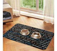 Code de Programmation du Programmeur,Tapis d'alimentation pour Animaux de Compagnie, Sets de Table en Cuir PU pour Chats et Chiens,40x60cm
