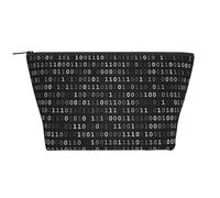 Code de Programmation Noir Noir, Trousse de Toilette Trousse de Maquillage Sac à cosmétiques Trousse de Toilette de Voyage Portable