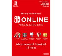 Code de téléchargement Nintendo Switch Online : Abonnement familial 12 mois