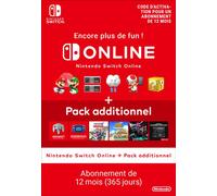 Code de téléchargement Nintendo Switch Online + Pack additionnel : 12 mois d’abonnement Individuel