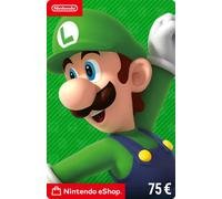 Carte cadeau numérique de 75€ à utiliser sur le Nintendo eShop